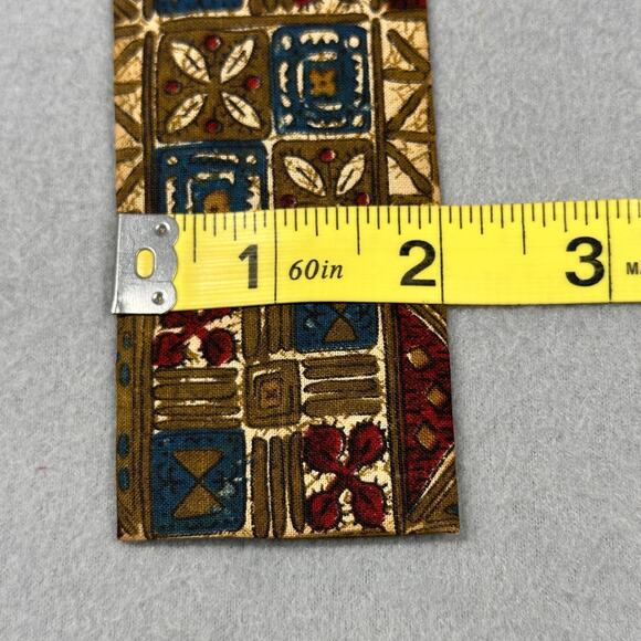 Vintage Ernst Mens Tie Green Geometrical Square End Corporate Academia Necktie - Picture 3 of 7